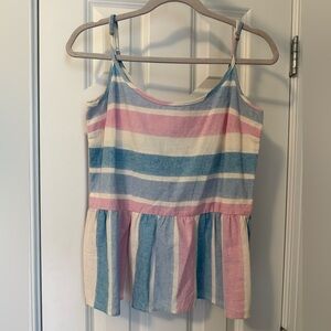 Southern Tide Pink and Blue Striped Tank